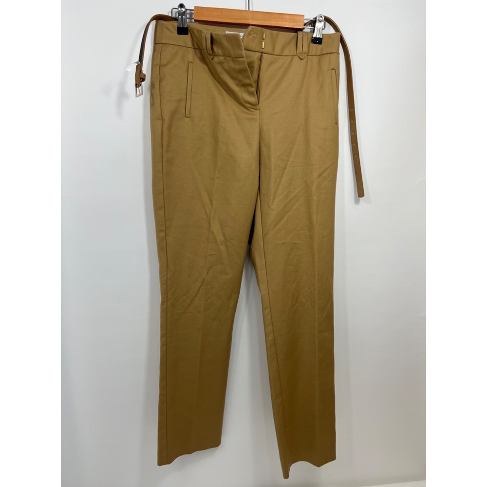 Charter Club Pant Shop Classic Fit Dress Pants Tan with Belt Womens Size 4